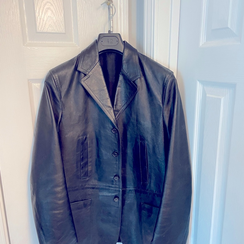 Men’s vintage Prada leather jacket sz 48
